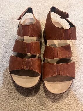 Women's KURU Coda Muse size 11 Brown Strappy Comfort Sandals foot support